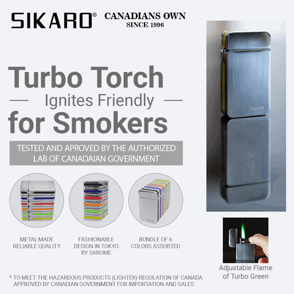 SIKARO®星空* 银面6色套装日本设计时尚强力防风打火机雪茄香烟厨房户外可重复充气可调节火焰高度便携式-2