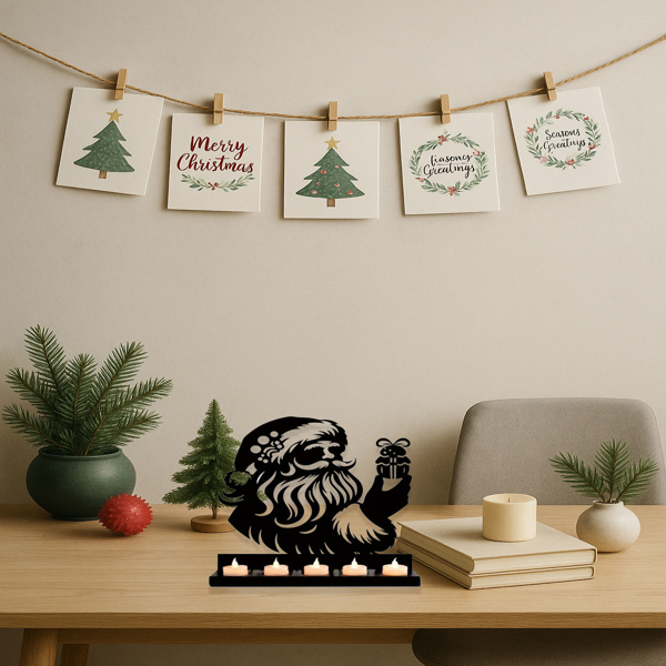 CIFbuy复古雪人麋鹿铁制挂饰圣诞墙面装饰客厅卧室玄关(TikTok、temu下自提)-2