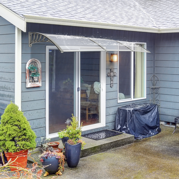 【同款编码：51069445】120*38in 透明板灰色支架 雨篷 塑料支架 阳光板 前后铝条-29