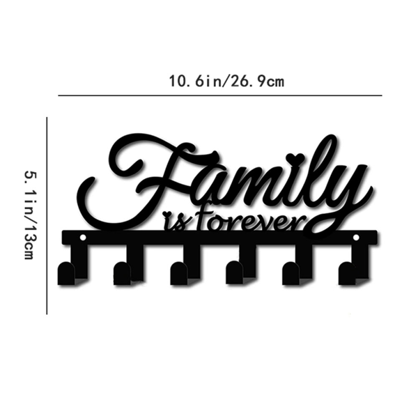 CIFbuy现代壁挂式钥匙储物架带置物板简约家居玄关收纳神器（TikTok、temu下自提）-7
