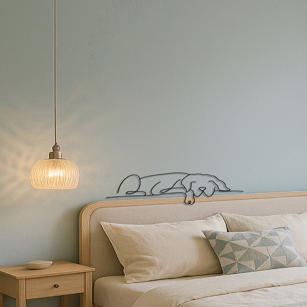 中文标题：CIFbuy简约黑色铁制狗狗剪影墙饰 宠物纪念礼物 万圣节家居装饰（TikTok、temu下自提）-1