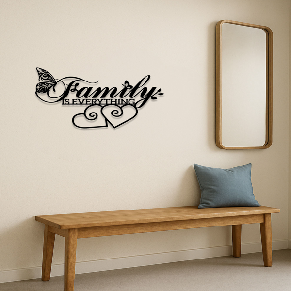 CIFbuy家庭就是一切金属标志简约墙壁艺术客厅卧室装饰 TikTok temu下自提-6