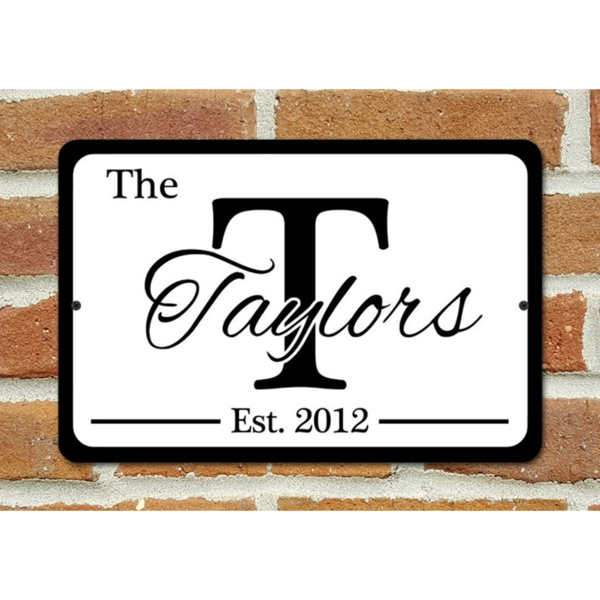 CIFbuy家庭个性化金属姓名标牌定制室内室外多色可选(TikTok、temu下自提)-1