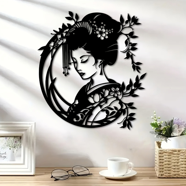 CIFbuy复古日式花园禅意金属壁饰庭院客厅卧室办公铁制装饰(TikTok、temu下自提)-3