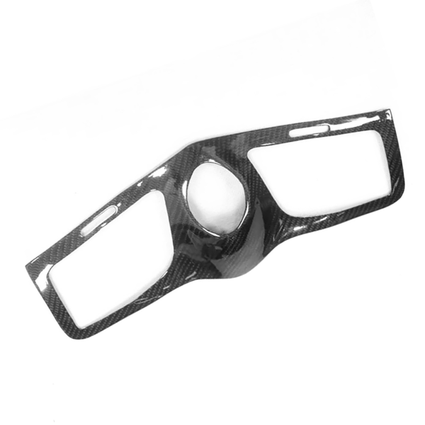 适用于玛莎拉蒂 GranTurismo 08-17 的碳纤维中控台时钟通风面板盖装饰条-7