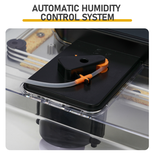 48H Pro 美规 孵化器 110V 85W 48枚  ABS+PET 灰白机身透明上盖 LED照蛋功能升级 全自动翻蛋 温湿华氏度双显 自动控温控湿 上盖储物盒设计-10