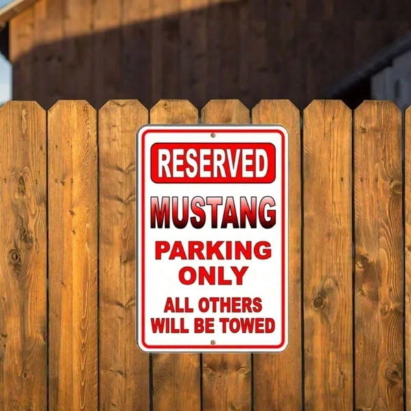 CIFbuy复古禁止停车野马标志金属墙牌车库酒吧装饰（TikTok、temu下自提）-9