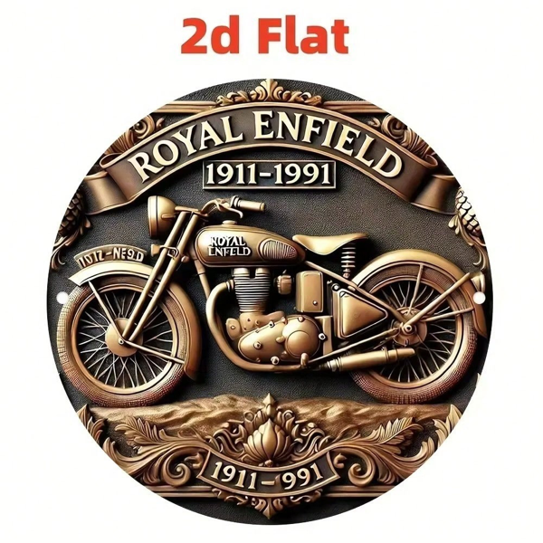 CIFbuy复古金属圆牌经典机车绘画墙饰（TikTok、temu下自提）-6