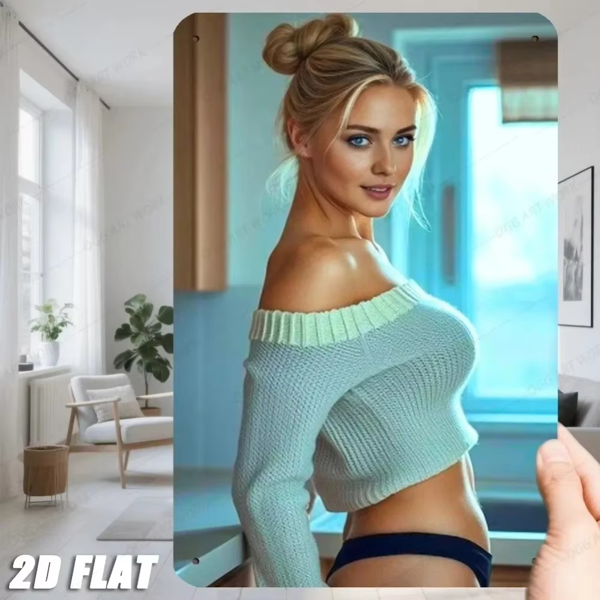 CIFbuy复古中世纪铝墙艺挂饰 8x12英寸 易安装（TikTok、temu下自提）-1