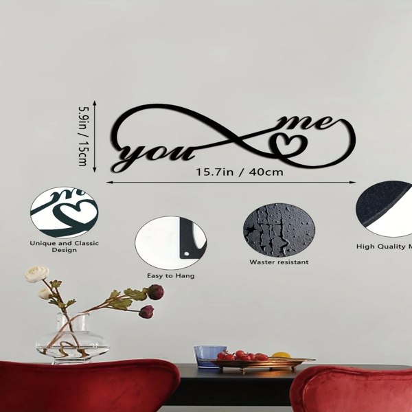 CIFbuy个性哥特风金属墙饰 情侣专属黑色浪漫家居装饰(TikTok、temu下自提)-7