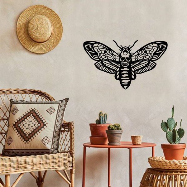 CIFbuy复古飞蛾金属墙饰 哥特与田园风卧室客厅花园装饰品（TikTok、temu下自提）-9