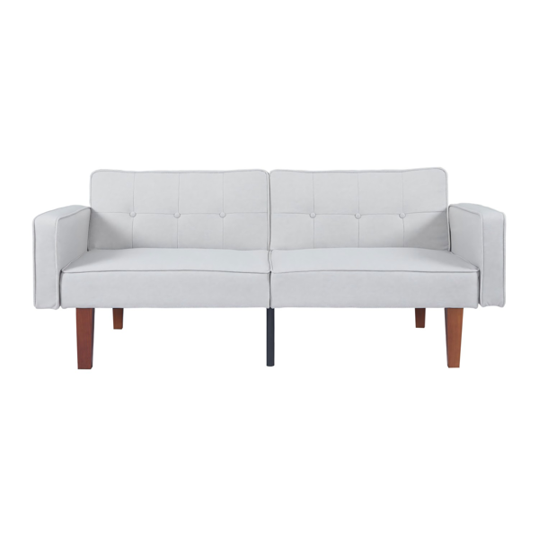 现代棉型织物沙发｜簇绒可调节靠背休闲沙发｜木脚+金属支撑脚客厅沙发-3