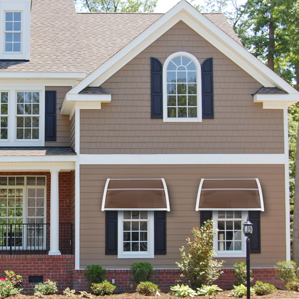 【同款编码：28466374】40*32in 棕色板白色支架 雨篷 塑料支架 阳光板 前后铝条-29