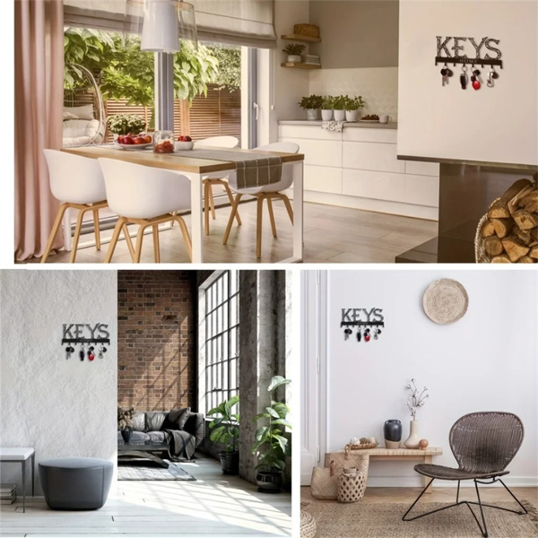 CIFbuy哥特风挂钩壁挂收纳架钥匙信件整理入口装饰复古家居收纳架（TikTok、temu下自提）-1