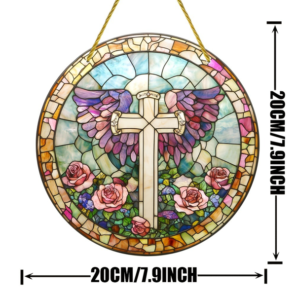 CIFbuy 大尺寸亚克力十字窗挂饰 家居装饰宗教礼物 教堂婚礼洗礼用（TikTok、temu下自提）-2