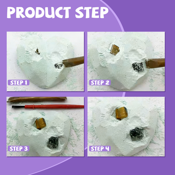 情人节儿童礼物 - 24 件装爱心化石，教育玩具，适合男孩女孩幼儿课堂交换活动、学校活动、派对礼物-3