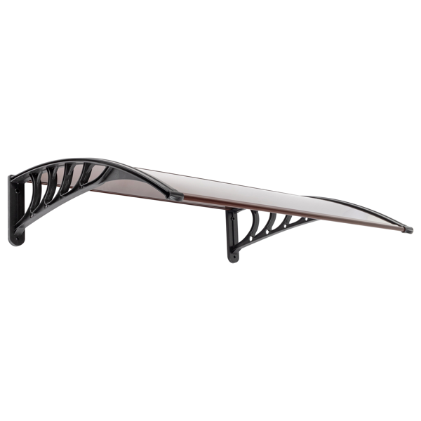 【同款编码：70596693】40*38in 棕色板黑色支架/全棕色铝条 雨篷 塑料支架 阳光板-3