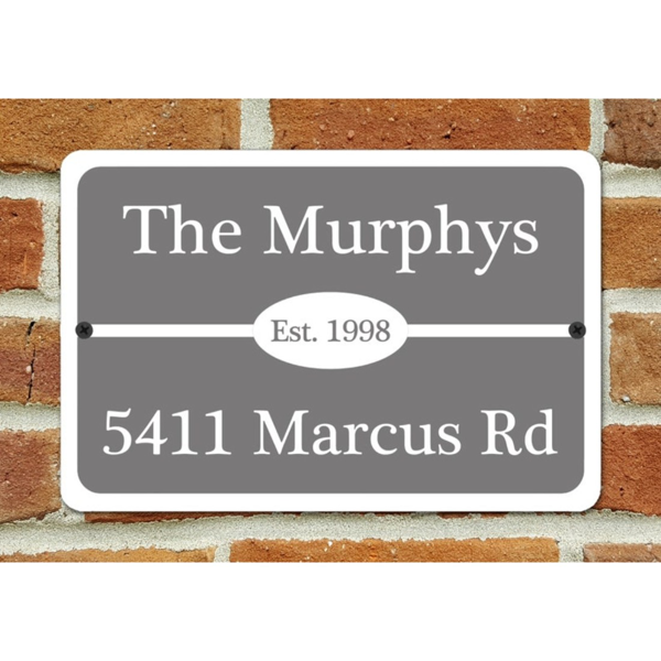 CIFbuy个性化家庭住址门牌 金属门牌 可定制姓名和门牌号码（TikTok、temu下自提）-5