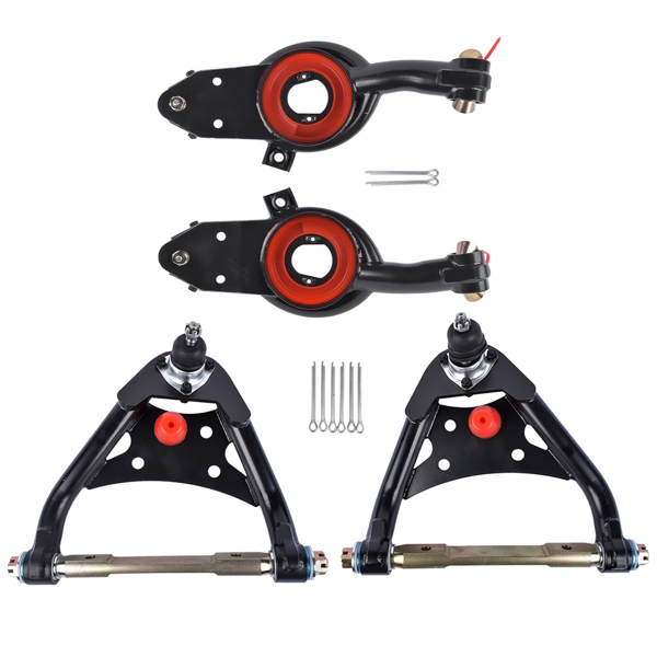 控制臂 4Pcs Upper Lower Control Arm Kit Fit for Chevrolet Bel Air Caprice Impala Sedan Wagon 1965-1970-1