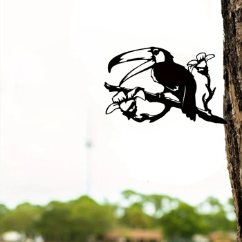 CIFbuy典雅复古蝴蝶飞鸟剪影花园桩户外庭院草坪装饰园艺礼物(TikTok、temu下自提)