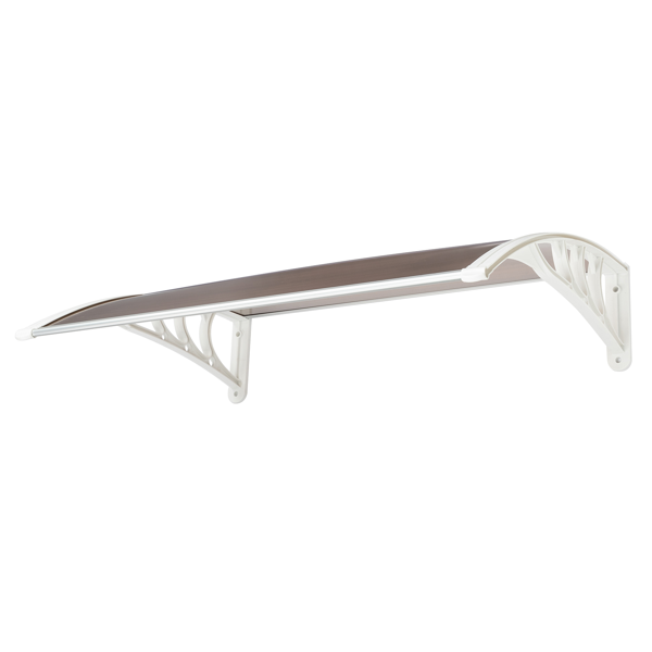 【同款编码：28466374】40*32in 棕色板白色支架 雨篷 塑料支架 阳光板 前后铝条-12