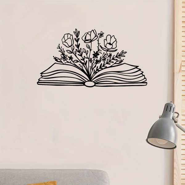 CIFbuy复古书页雕塑墙壁装饰 金属墙面艺术品 文学爱好者礼物（TikTok、temu下自提）-6