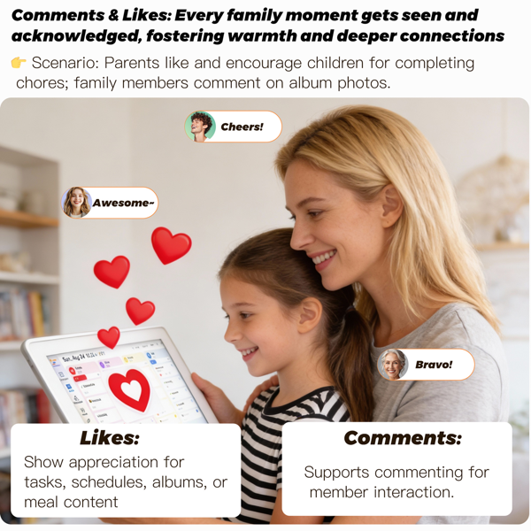 数字日历，15.6英寸电子墙面计划表与家务清单，触控式家庭日程管理器，支持日程安排、活动提醒及待办事项，含壁挂支架，智能日历完美适配2026年规划（白色边框款）-17