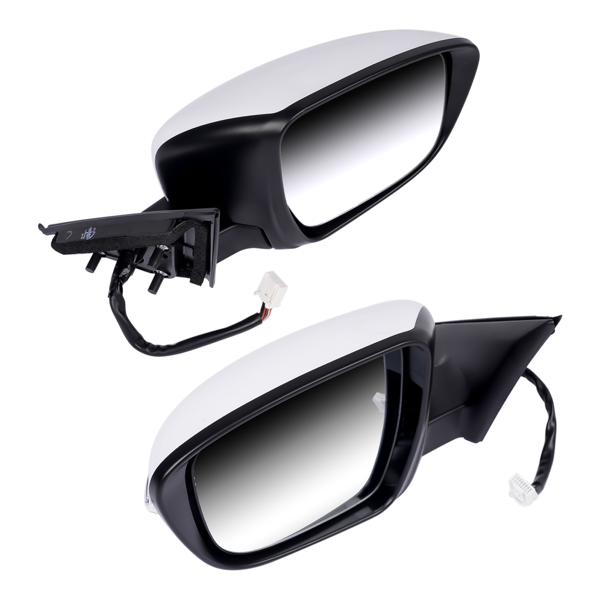后视镜 2Pcs Door Mirrors Power Heated with Camera LH & RH Fit for Nissan Rogue 2.5L 2.0L l4 963024BA3A 963014BA3A-4