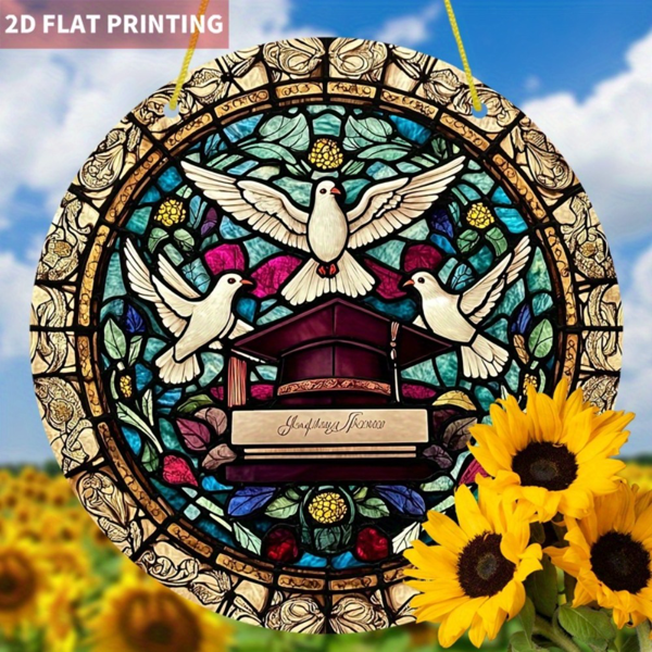 CIFbuy彩色和平鸽亚克力太阳捕捉器 窗户悬挂装饰毕业礼物家居氛围吊坠（TikTok、temu下自提）-7