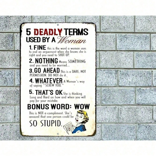 CIFbuy 8x12英寸趣味金属墙饰 用于车库家居装饰（TikTok、temu下自提）-3