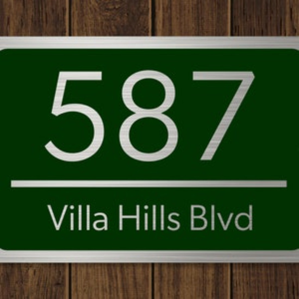 CIFbuy定制家居地址牌 刷银文字设计 金属房屋门牌号码牌 (TikTok、temu下自提)-7