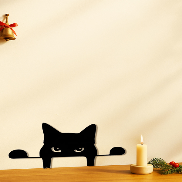 CIFbuy有趣可爱金属猫咪草坪装饰雕塑庭院艺术花园摆件圣诞万圣节户外礼物（TikTok、temu下自提）-5