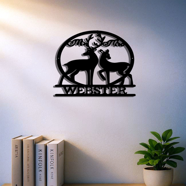 CIFbuy哥特鹿头壁饰现代铁制动物雕塑防水防锈家居装饰万圣节礼物(TikTok、temu下自提)-4