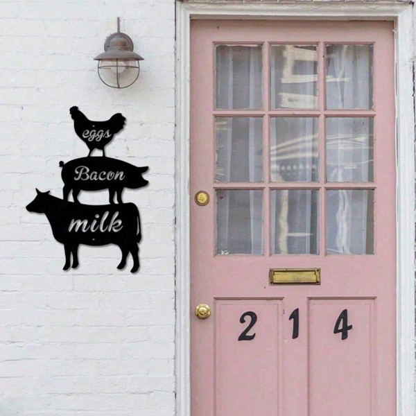 CIFbuy农家厨房花园复古铁艺墙面装饰品套组 (TikTok、temu下自提)-2