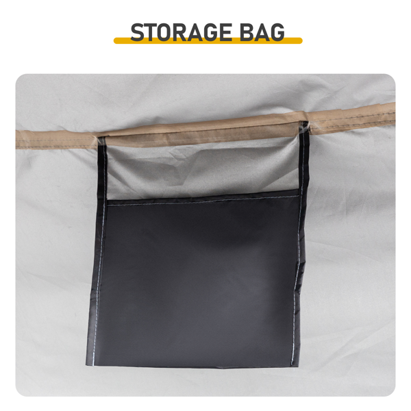 6.8X2.6FT 黑色 圆弧形 储物棚 单拉链门 内部配收纳袋 黑色玻纤杆框架 210DPU银胶牛津布 自行车储物棚 配拎包-12