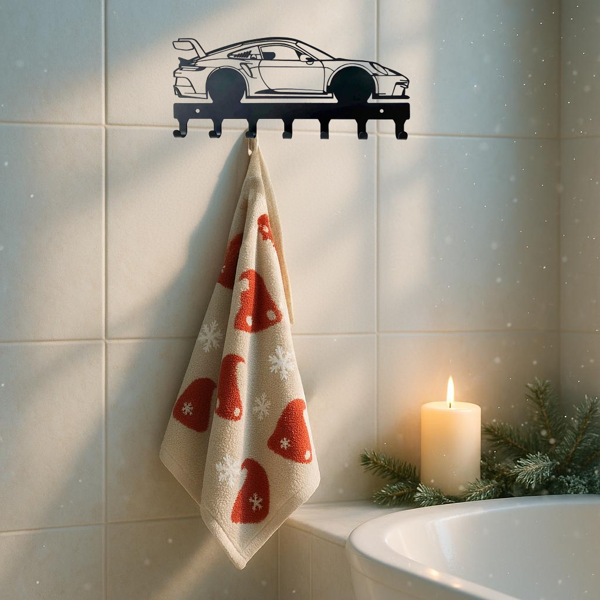 CIFbuy 工业风跑车造型铝制墙面挂钩 玄关汽车主题收纳装饰 TikTok temu下自提-4