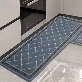 2片超吸水浴室地垫 - 速干防滑地垫，柔软舒适浴室地毯，适用于浴室、淋浴间、洗衣房、卧室、客厅、门垫、厨房地垫（灰色）