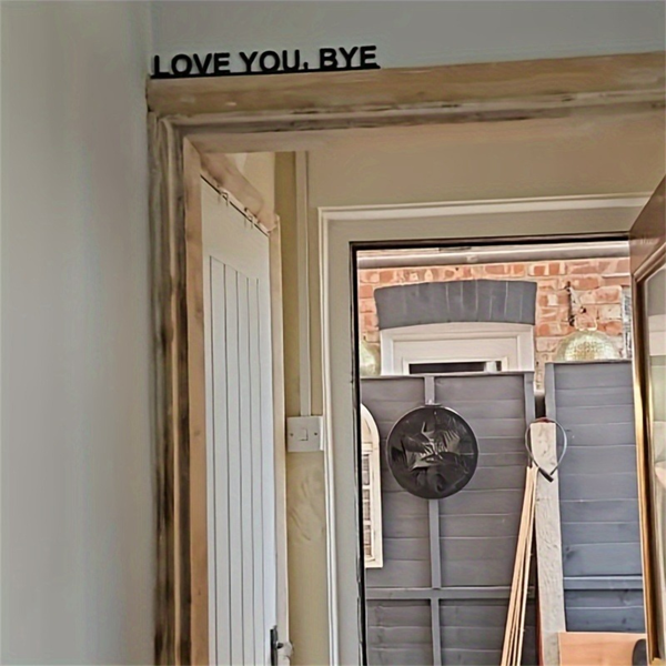 CIFbuy经典“LOVE YOU BYE”金属标识图案墙面装饰品，营造节日氛围的装饰品，适用于情人节、复活节、感恩节的室内装饰，适用于客厅、卧室的墙面装饰，是精美的家居装饰艺术品或墙面雕塑。(TikTok、temu下自提)-7