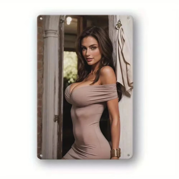 CIFbuy复古曲线女性火焰铝艺术墙装饰家居酒吧车库咖啡厅安装便捷(TikTok、temu下自提)-2