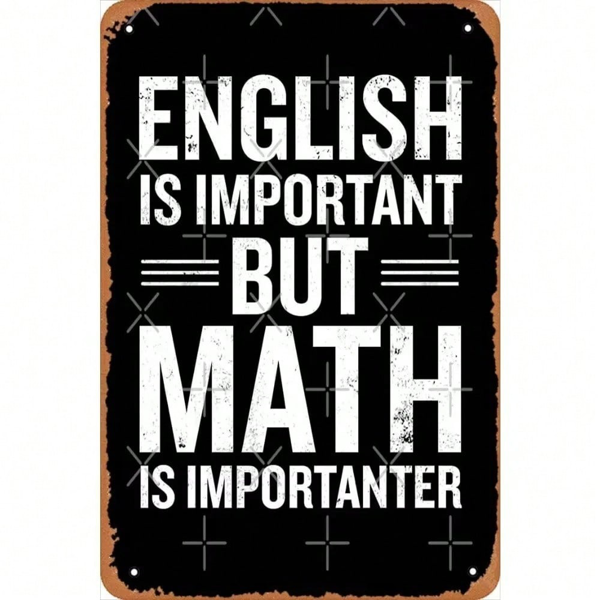 CIFbuy趣味数学英文金属装饰牌 TikTok、temu下自提-8