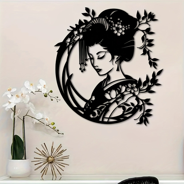 CIFbuy复古日式花园禅意金属壁饰庭院客厅卧室办公铁制装饰(TikTok、temu下自提)-7