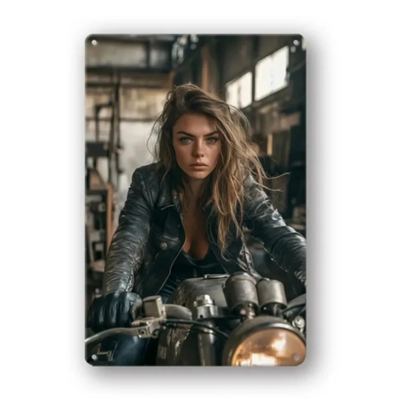 CIFbuy复古摩托车铝制标牌 墙面装饰酒吧车库咖啡厅 (TikTok、temu下自提)-3