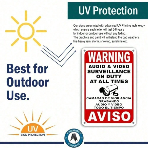 CIFbuy 双语安防监控警示标识 TikTok，上门取件服务-7