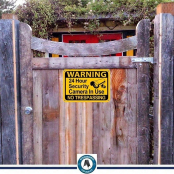 CIFbuy 24小时监控安防警示牌 坚固防水金属标牌（TikTok、temu下自提）