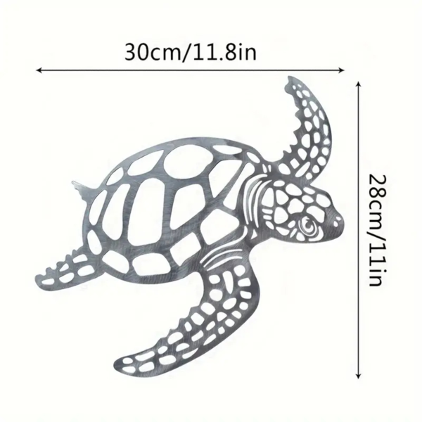 中文标题：CIFbuy镂空海龟铁墙艺 海岸风格客厅卧室装饰挂件（TikTok、temu下自提）-2