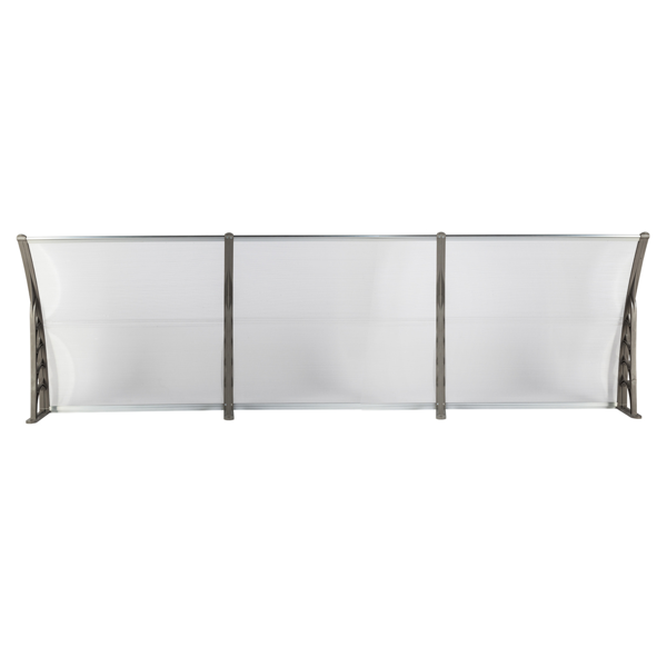 【同款编码：51069445】120*38in 透明板灰色支架 雨篷 塑料支架 阳光板 前后铝条-9