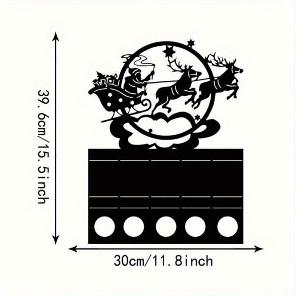 CIFbuy复古圣诞驯鹿铁制烛台餐桌壁炉装饰(TikTok、temu下自提)-4