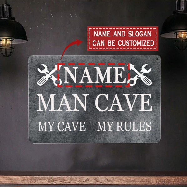 CIFbuy定制金属雕刻牌复古风格个性化墙饰车库工坊礼物（TikTok、temu下自提）-1