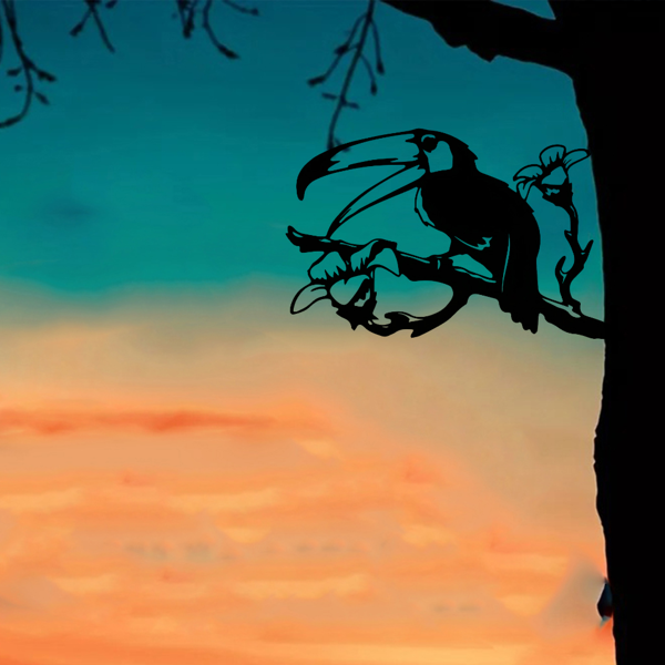 CIFbuy典雅复古蝴蝶飞鸟剪影花园桩户外庭院草坪装饰园艺礼物(TikTok、temu下自提)-2