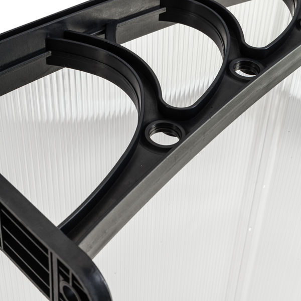 【同款编码：87203302】40*32in 透明板黑色支架 雨篷 塑料支架 阳光板 前后铝条-24